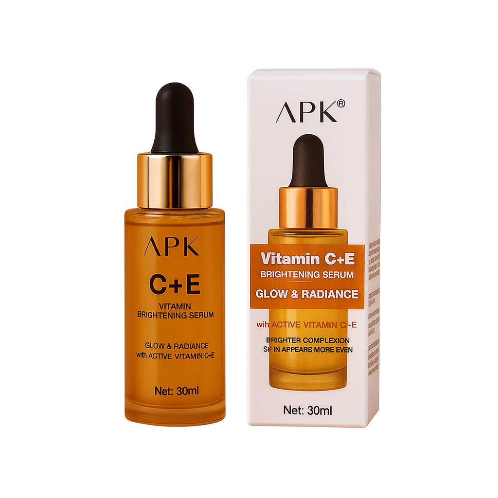 APK C+E Serum Best Vitamin C and E Face Serum for Glowing Youthful Skin Anti Aging Brightening Hydrating Formula