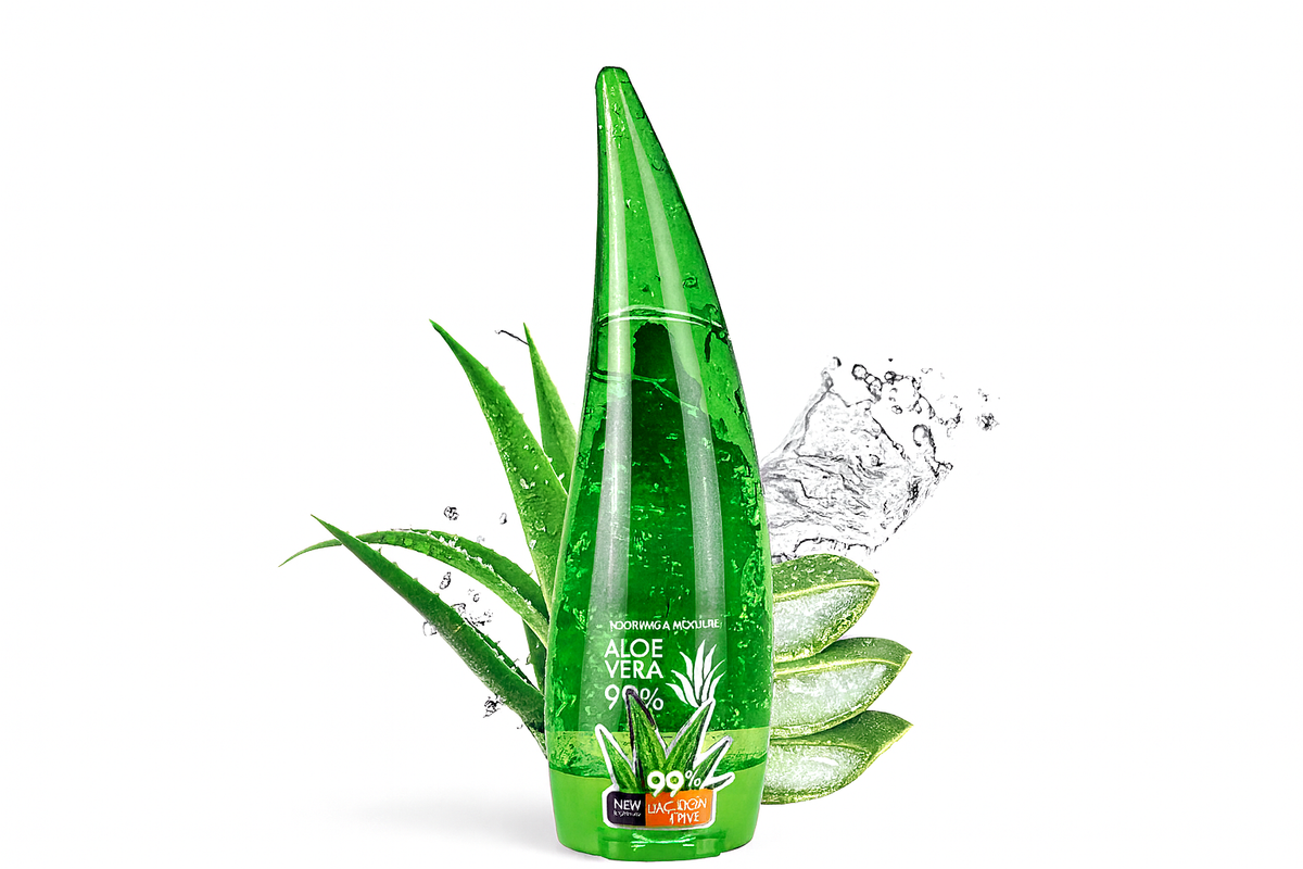 Pure Aloe Vera Gel 99% Organic Soothing & Moisturizing Skin Care – Natural Hydration for Face, Body & Hair – Anti-Acne, Sunburn Relief, After-Sun Cooling Lotion