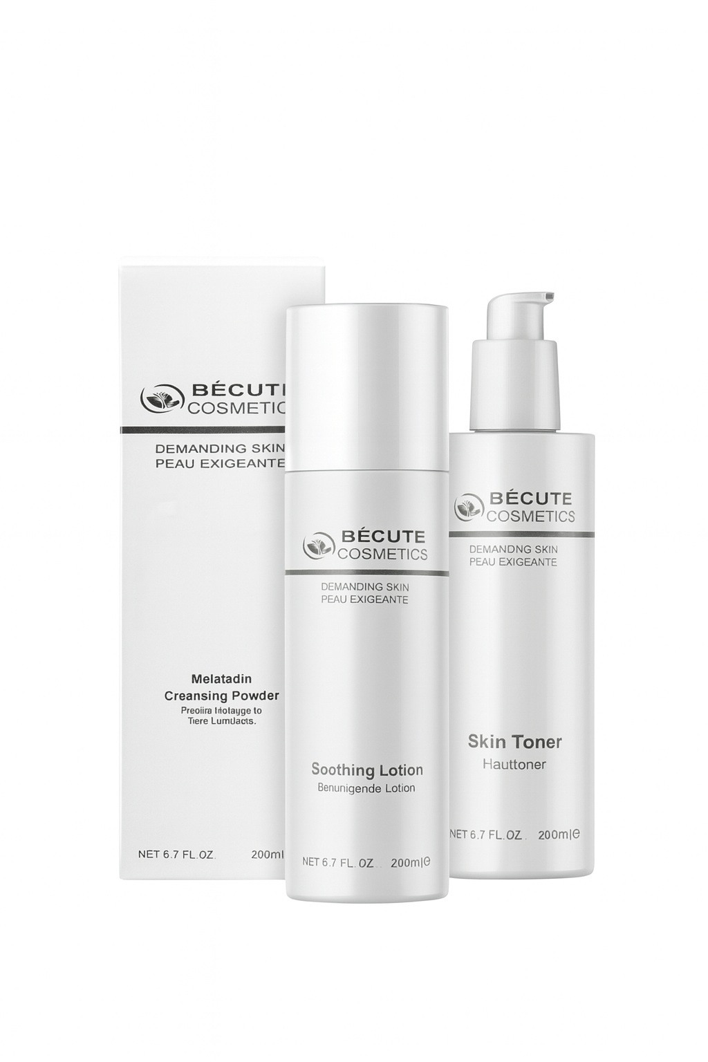 Bécute Cosmetics Skin Care Set – Soothing Lotion, Skin Toner & Cleansing Powder | Hydrating, Brightening & Anti-Aging Formula