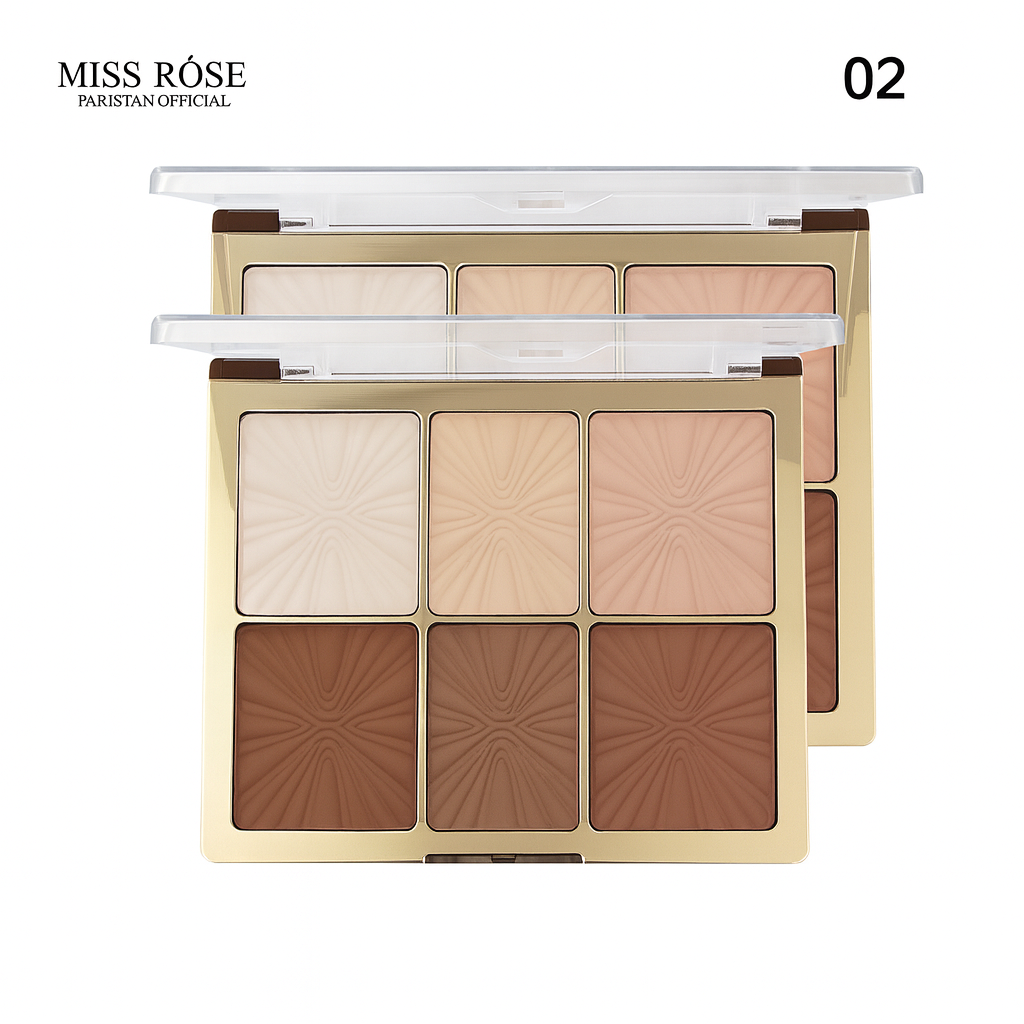 Miss Rose Bronzer & Highlighter Duo Palette | Ultra Glow Contour Shimmer Makeup