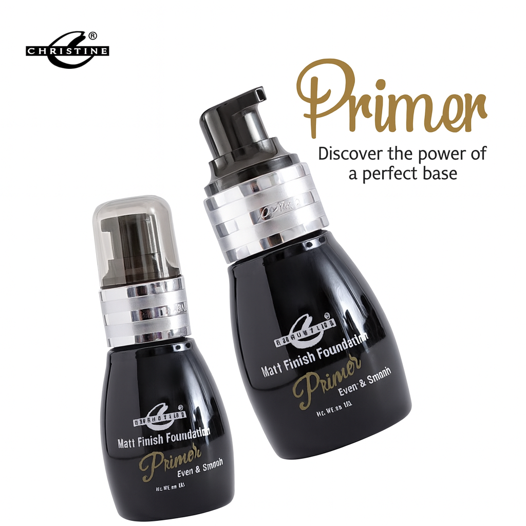 Christine Matt Finish Foundation Primer – Pore Filling, Oil Control, Long Lasting Makeup Base for Smooth & Flawless Skin
