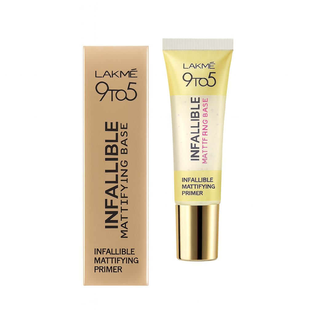 Lakmé 9to5 Infallible Mattifying Primer Base  Oil-Control, Long-Lasting Makeup Primer for Flawless Smooth Skin