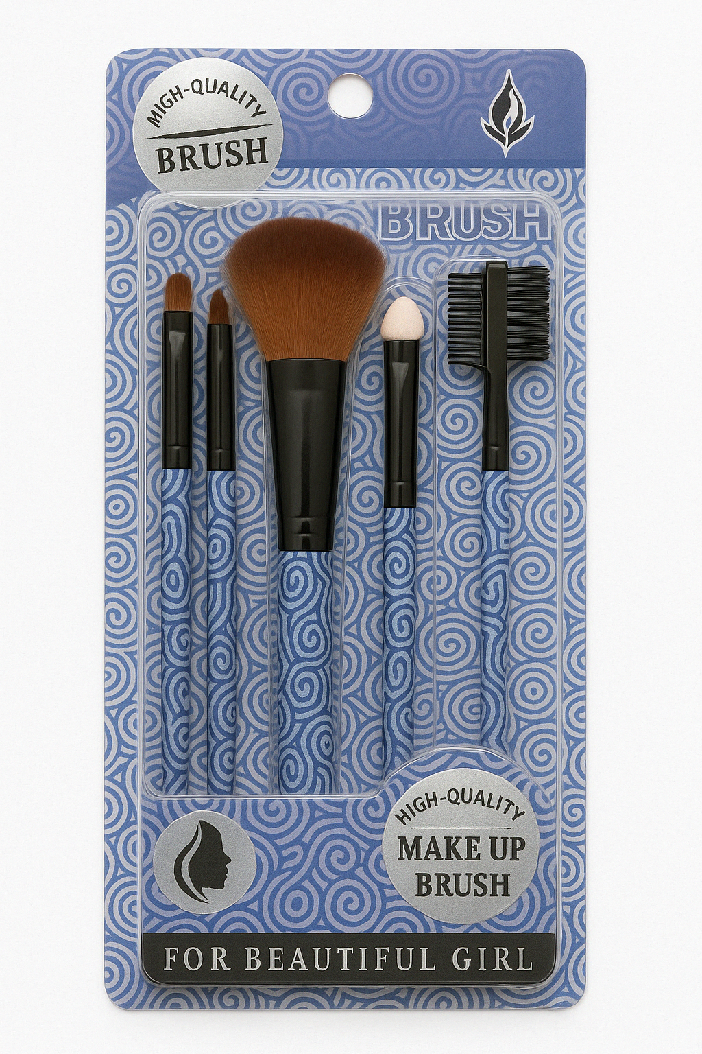 ✨ 5 Pcs Makeup Brush Set 🖌️ | Professional Face & Eye Brushes 💄 | Soft Foundation, Blending, Contour, Eyeshadow Tools | Beauty Brushes Kit for Women & Girls 💋 Must-Have Cosmetic Set