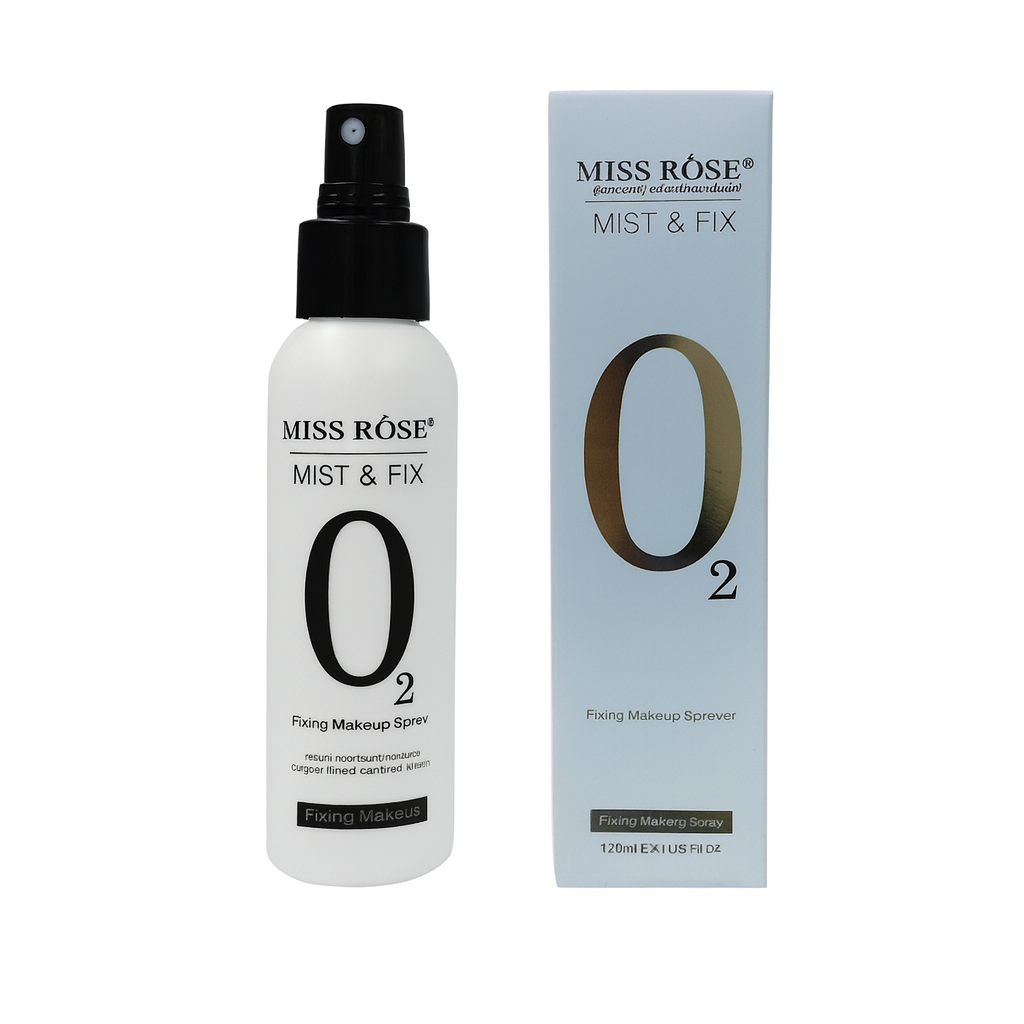 MISS ROSE O2 Mist & Fix Makeup Setting Spray Long-Lasting Hydrating Fixer | Oil Control, Refreshing Glow Mist, Makeup Lock Spray